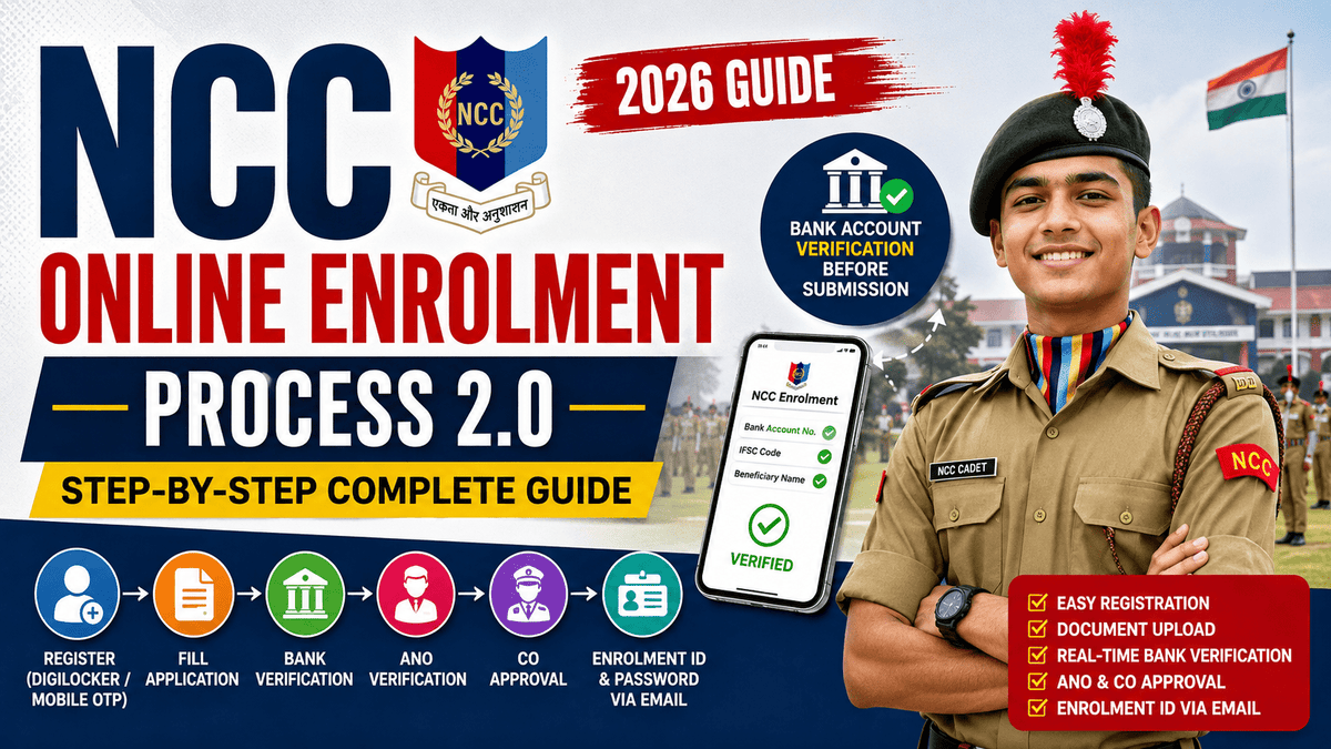 NCC Online Enrolment Process 2026: Complete Step-by-Step Guide to Register as an NCC Cadet - NCC JOURNEY